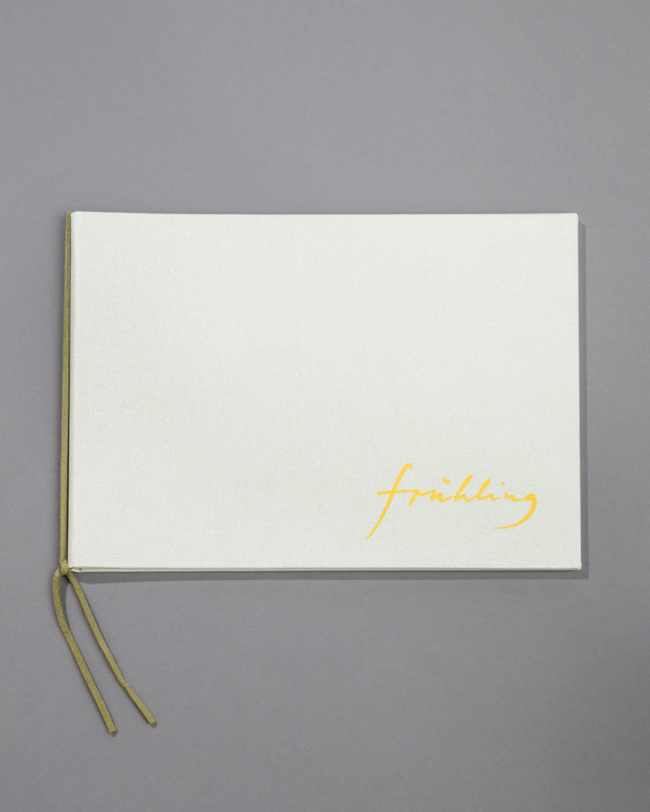 Buchbinderei und Gastronomie Menükarte Frühling